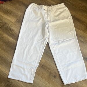 SHEIN NWOT White Straight-Leg Jeans. 2XL